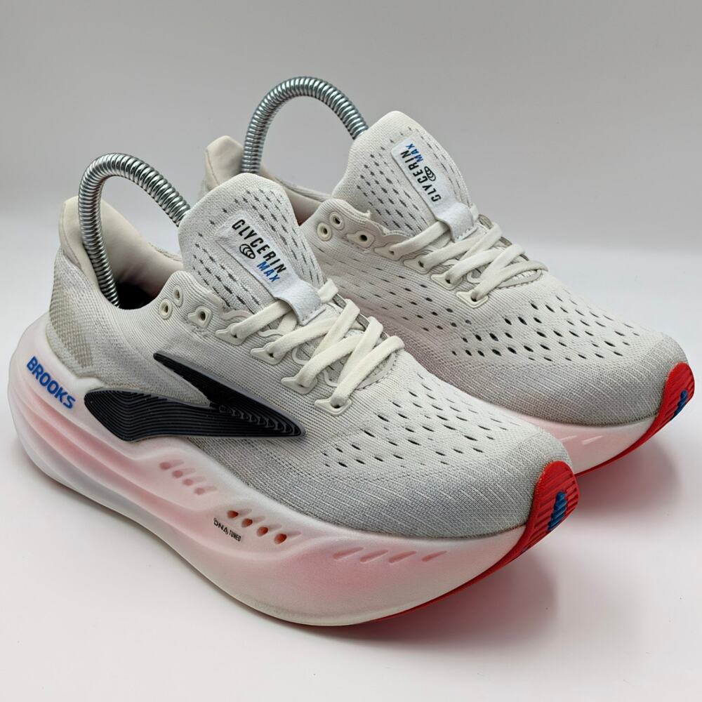 Brooks Glycerin Max White Black Diva Pink Womens 6.5B (UK 4.5) Running Shoes